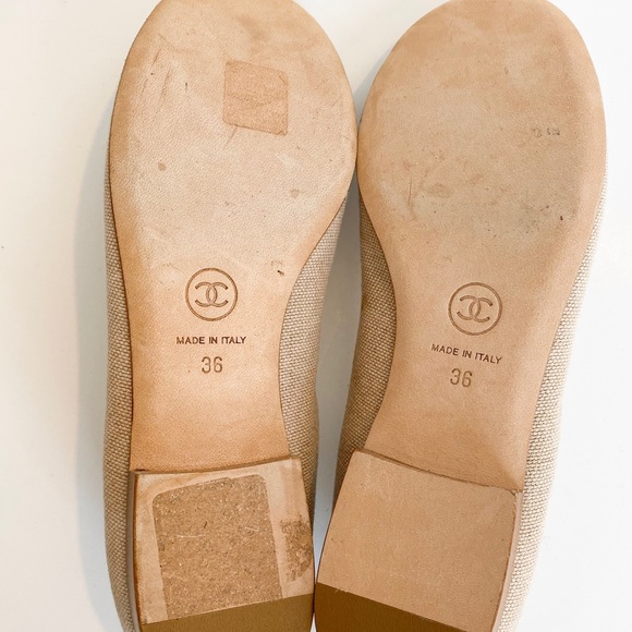 Authentic CHANEL Tan/Nude Ballet Flats - Picture 6 of 8